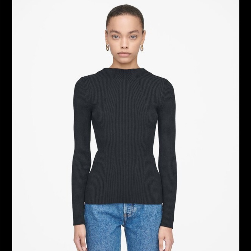 Anine Bing Genevieve Top Black Large $300